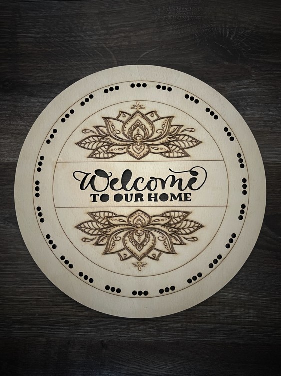 ŠABLONA pro pletení věnce - Welcome to our home