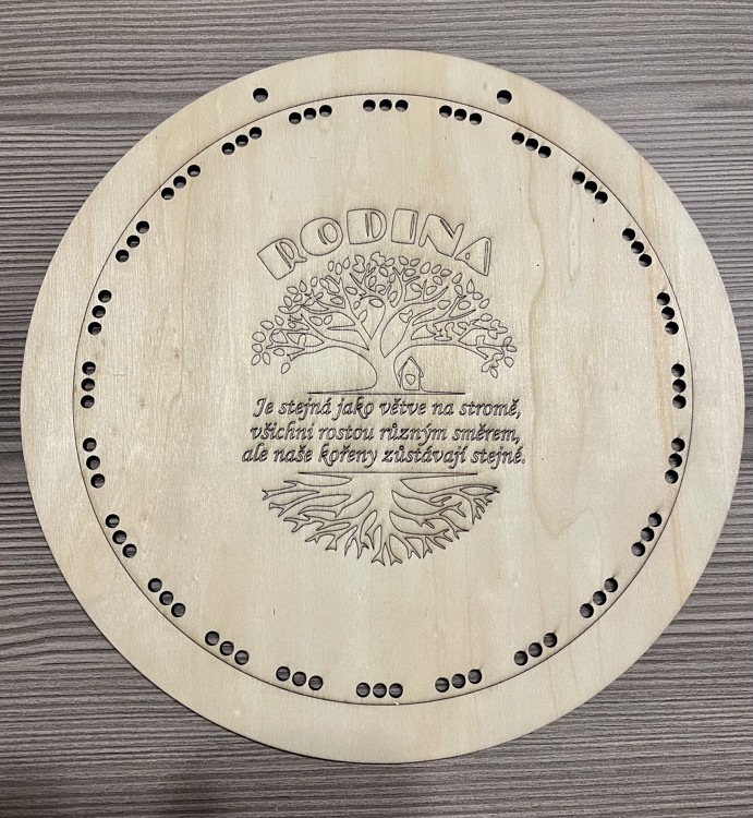 ŠABLONA pro pletení věnce - Rodina se stromem 