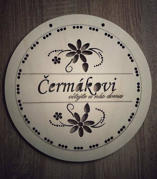 ŠABLONA pro pletení věnce - Příjmení