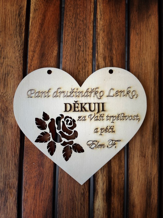Srdce s vlastním nápisem 
