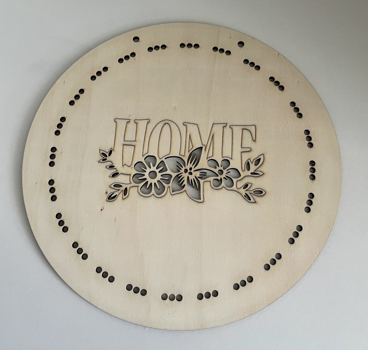 ŠABLONA pro pletení věnce - HOME květiny