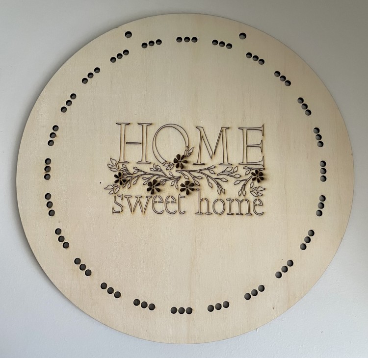 ŠABLONA pro pletení věnce - HOME sweet home