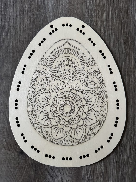 ŠABLONA pro pletení věnce - Vejce mandala