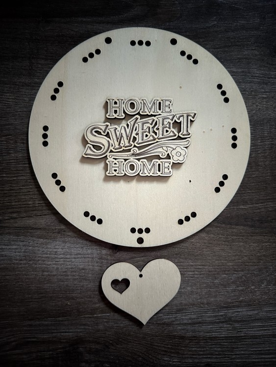 ŠABLONA pro pletení věnce - Home sweet home