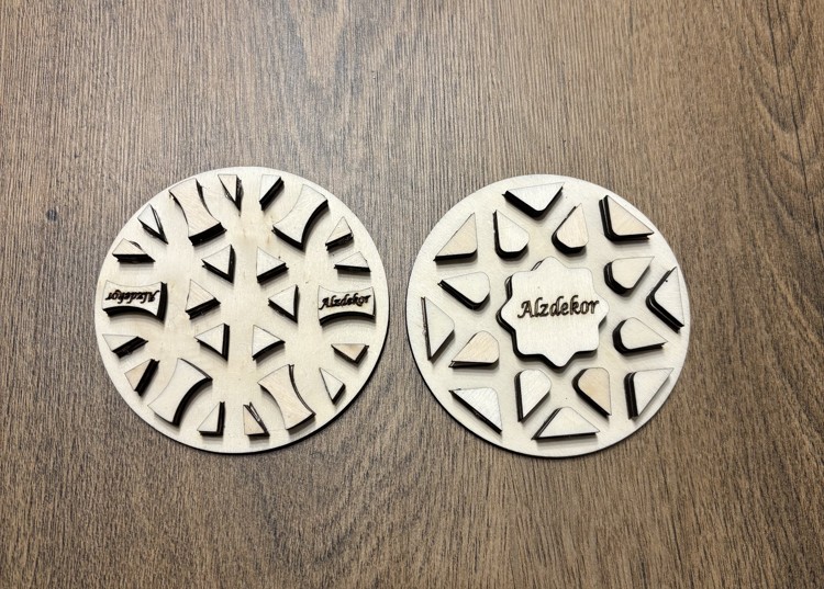 2x ŠABLONA pro ruličky na víko - průměr 9 cm